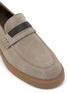 Detail View - Click To Enlarge - BRUNELLO CUCINELLI - Monili Embellished Suede Penny Loafers