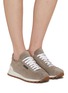 Figure View - Click To Enlarge - BRUNELLO CUCINELLI - Suede Low-top Sneakers