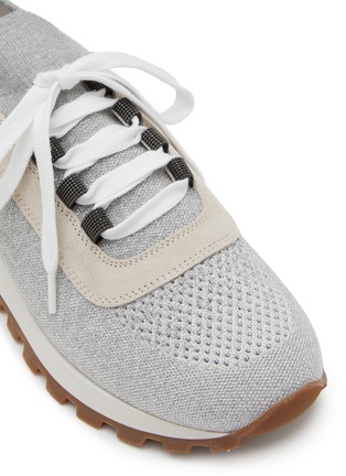 Detail View - Click To Enlarge - BRUNELLO CUCINELLI - Cotton Knit Low Top Runners