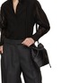 Figure View - Click To Enlarge - BRUNELLO CUCINELLI - Leather Bucket Bag with Bead-embellished Handle
