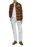 Figure View - Click To Enlarge - WASHI - Kozo Ryoumi Distressed Straight Leg Jeans