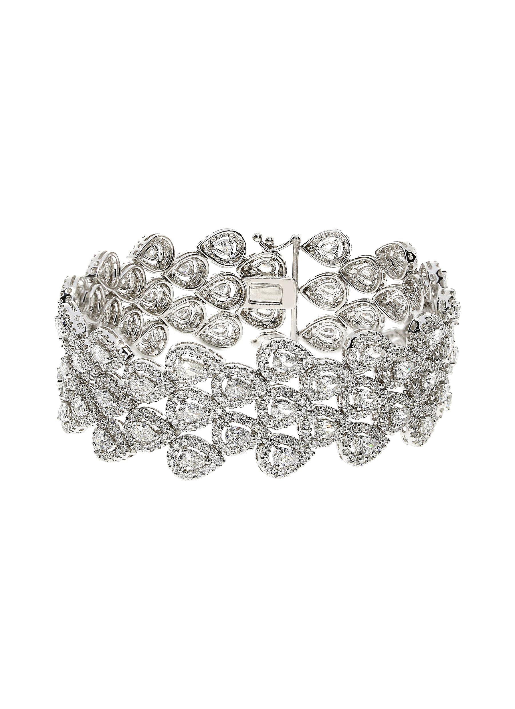 Wide on sale diamond bracelet