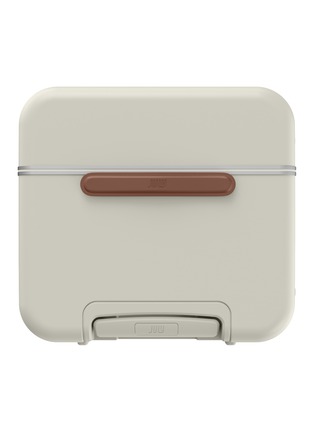  - JULY - Checked Trunk Suitcase — Cream