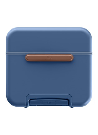  - JULY - Checked Trunk Suitcase — French Blue