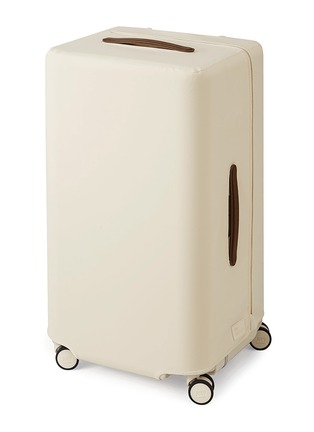 Detail View - Click To Enlarge - JULY - Checked Trunk Luggage Cover — Cream