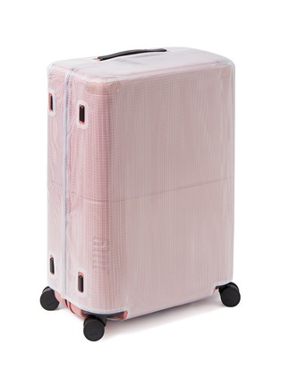 Main View - Click To Enlarge - JULY - Checked Plus Luggage Cover — Transparent