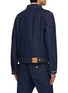 Back View - Click To Enlarge - MAISON KITSUNÉ - Fox Embroidered Denim Jacket