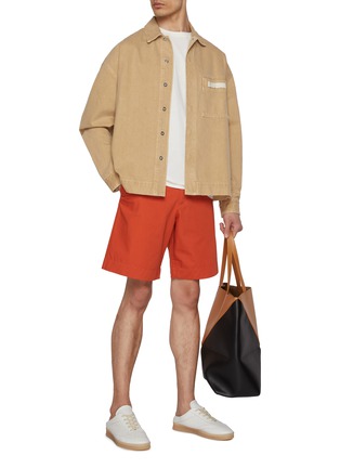Figure View - Click To Enlarge - MAISON KITSUNÉ - Board Cotton Shorts