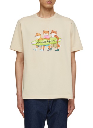Main View - Click To Enlarge - MAISON KITSUNÉ - Surfing Foxes Cotton T-Shirt