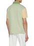 Back View - Click To Enlarge - MAISON KITSUNÉ - Café Kitsune Colourblock Relax Cotton Polo Shirt