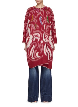 Main View - Click To Enlarge - LONGING FOR SLEEP - Flowers Bead Embellished Coat