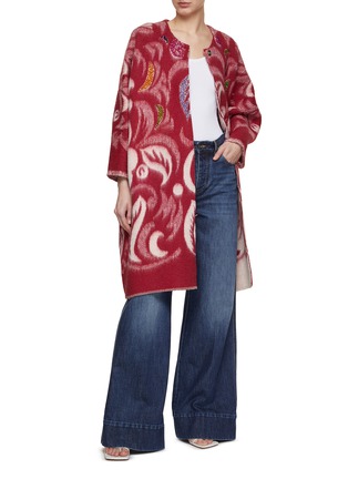 Figure View - Click To Enlarge - LONGING FOR SLEEP - Flowers Bead Embellished Coat
