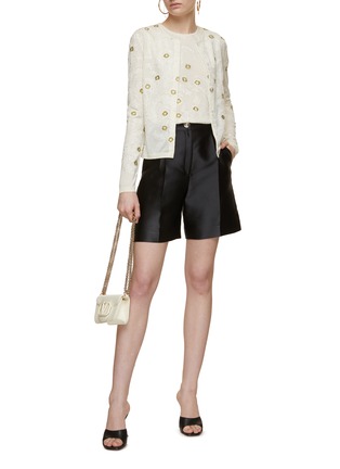 Figure View - Click To Enlarge - GIAMBATTISTA VALLI - Embroidered Knit Top