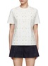 Main View - Click To Enlarge - GIAMBATTISTA VALLI - Floral Embroidered Cotton T-Shirt