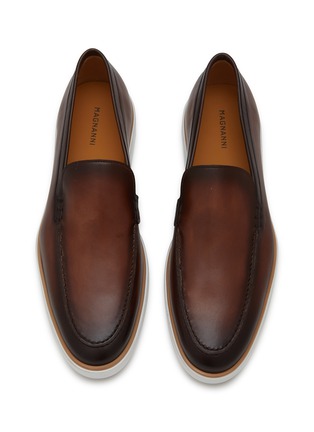 Detail View - Click To Enlarge - MAGNANNI - Apron Toe Leather Loafers