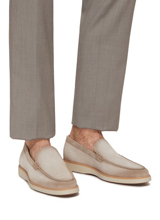 Figure View - Click To Enlarge - MAGNANNI - Apron Toe Suede Loafers
