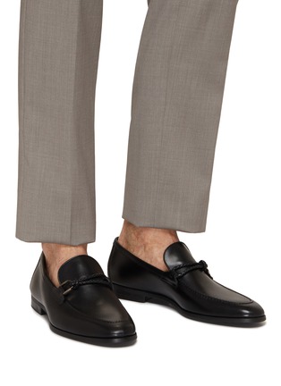 Figure View - Click To Enlarge - MAGNANNI - Horsebit Detail Leather Loafers