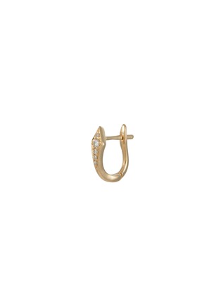 Main View - Click To Enlarge - MÉTIER BY TOMFOOLERY - Point Diamond 9K Gold Single Huggie Earring