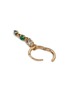 Detail View - Click To Enlarge - MÉTIER BY TOMFOOLERY - Morganite Emerald Sapphire 9K Gold Single Clicker Hoop Earring