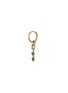 Main View - Click To Enlarge - MÉTIER BY TOMFOOLERY - Morganite Emerald Sapphire 9K Gold Single Clicker Hoop Earring