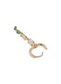 Detail View - Click To Enlarge - MÉTIER BY TOMFOOLERY - Morganite Moonstone Emerald Sapphire 9K Gold Single Clicker Hoop Earring