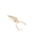 Detail View - Click To Enlarge - MÉTIER BY TOMFOOLERY - Point Crystal 9K Gold Long Pendulum Large Oval Clicker Hoop Single Earring