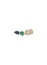 Main View - Click To Enlarge - MÉTIER BY TOMFOOLERY - Morganite Emerald Sapphire 9K Gold Single Earring — Right