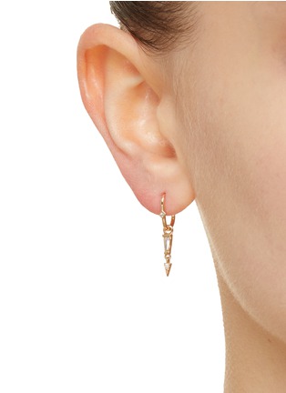 Figure View - Click To Enlarge - MÉTIER BY TOMFOOLERY - Diamond 9K Gold Single Clicker Earring