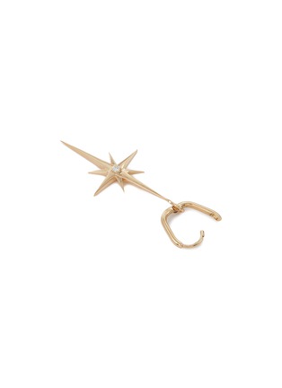 Detail View - Click To Enlarge - MÉTIER BY TOMFOOLERY - Diamond 9k Gold Single Large Star Clicker Earring