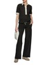 Figure View - Click To Enlarge - KITON - Drawstring Straight Leg Linen Pants