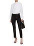 Figure View - Click To Enlarge - KITON - Slim Stretch Linen Capri Pants