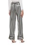 Back View - Click To Enlarge - KITON - Vertical Stripe Silk Drawstring Pants