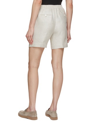 Back View - Click To Enlarge - KITON - Drawstring Linen Shorts