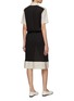 Back View - Click To Enlarge - KITON - Contrast Panel Drawstring Waist Polo Dress