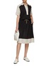 Figure View - Click To Enlarge - KITON - Contrast Panel Drawstring Waist Polo Dress