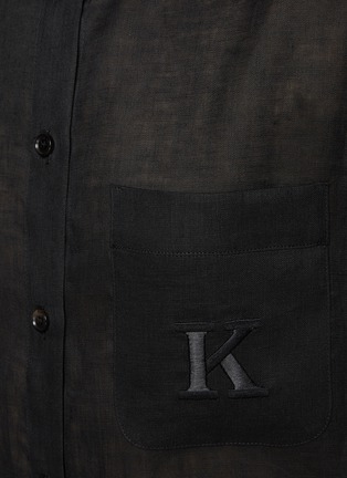  - KITON - Logo Pocket Linen Shirt