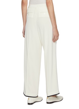 Back View - Click To Enlarge - KITON - Contrast Hem Wide Leg Pants