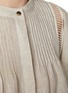  - KITON - Bell Sleeve Cut Out Trim Linen Safari Top