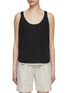Main View - Click To Enlarge - KITON - Contrast Trim Cotton Linen Tank