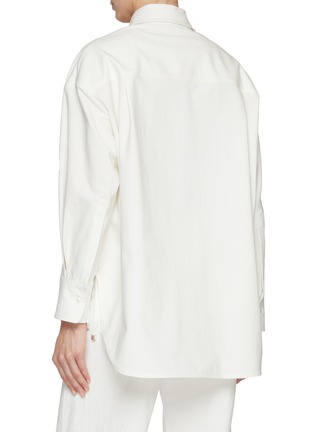 Back View - Click To Enlarge - KITON - Patch Pocket Side Drawstring Shirt