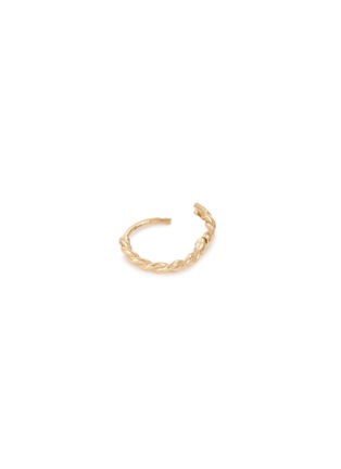 Detail View - Click To Enlarge - MÉTIER BY TOMFOOLERY - 9K Gold Twist Clicker Single Hoop Earring