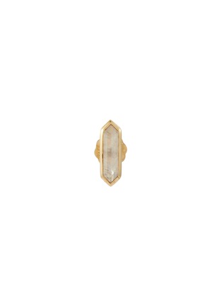 Main View - Click To Enlarge - MÉTIER BY TOMFOOLERY - Hexa 9K Gold Moonstone Single Stud Earring