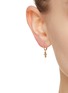 Figure View - Click To Enlarge - MÉTIER BY TOMFOOLERY - 7am 9K Gold Twist Diamond Single Hoop Earring