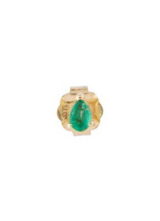 Main View - Click To Enlarge - MÉTIER BY TOMFOOLERY - 9K Gold Emerald Single Stud Earring