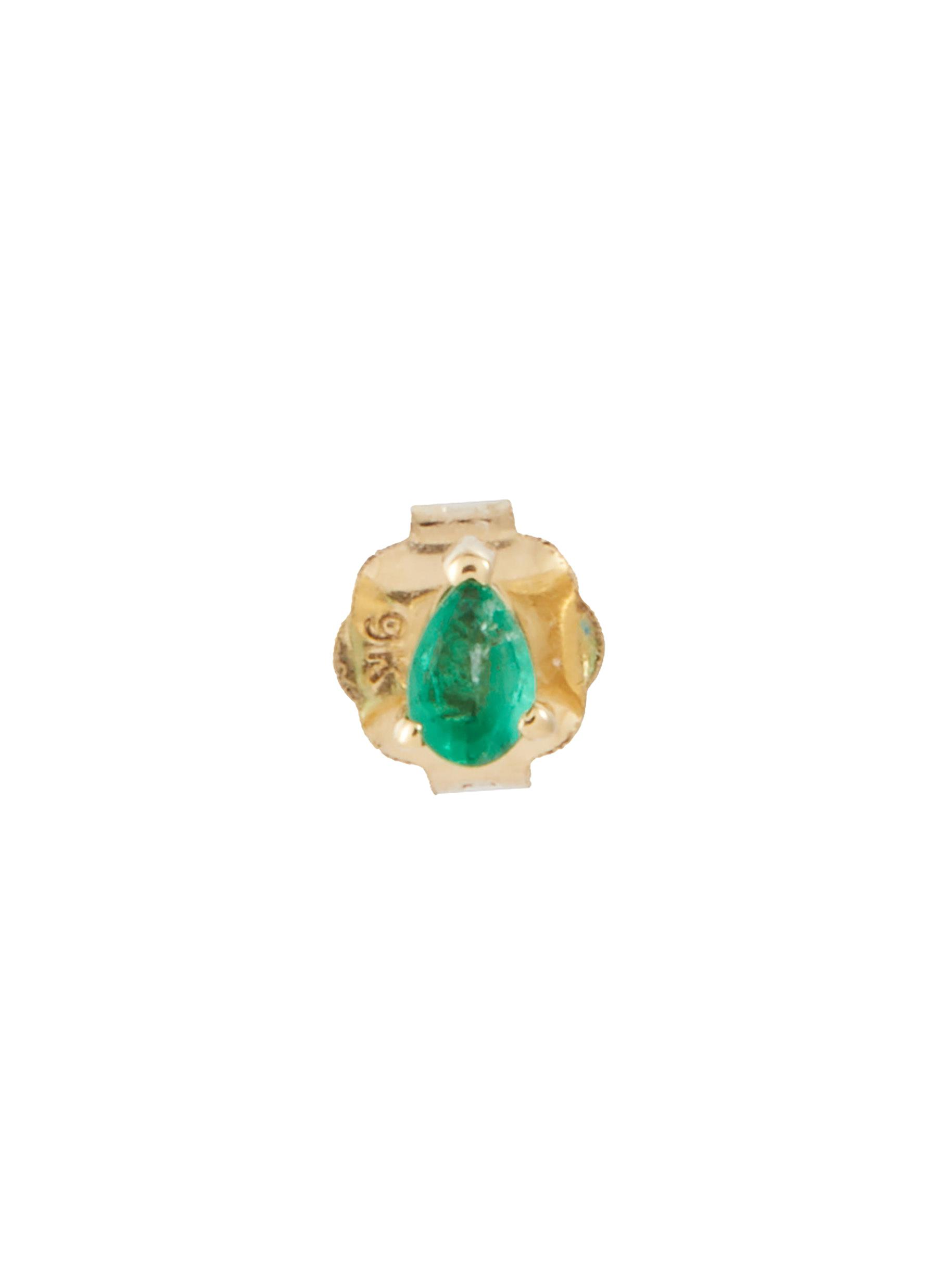 Single emerald 2024 stud earring