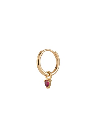 Main View - Click To Enlarge - MÉTIER BY TOMFOOLERY - Ruby 9K Gold Clicker Single Hoop Earring