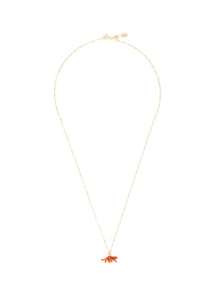 Main View - Click To Enlarge - MÉTIER BY TOMFOOLERY - Enamel Espirit 9k Gold Tiger Plaque Necklace