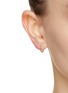 Figure View - Click To Enlarge - MÉTIER BY TOMFOOLERY - 9K Gold Sapphire Clicker Single Hoop Earring