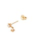 Detail View - Click To Enlarge - MÉTIER BY TOMFOOLERY - 9K Gold Dala Diamond Double Droplet Single Earring