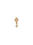 Main View - Click To Enlarge - MÉTIER BY TOMFOOLERY - 9K Gold Dala Diamond Double Droplet Single Earring